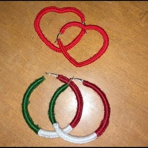 Bright color hoop earrings